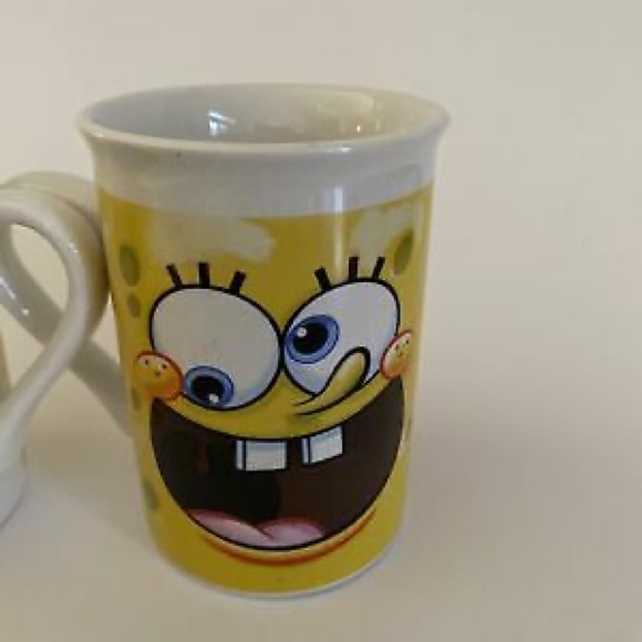 SPONGEBOB SQUAREPANTS VIACOM COFFEE MUG NICKELODEON (set of 2) - Picture 11 of 13